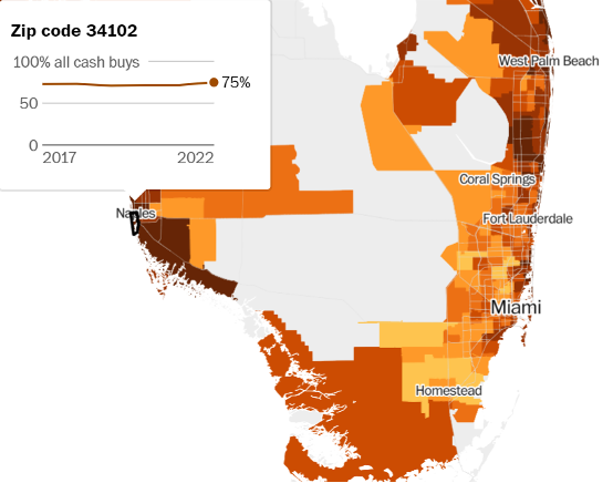Homes acquired in cash in South Florida